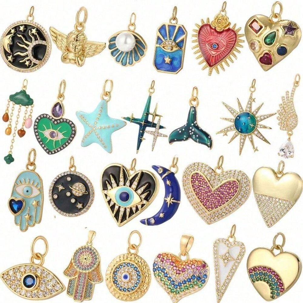 Moon Star Earrings - 1 шт., медные аксессуары для украшений