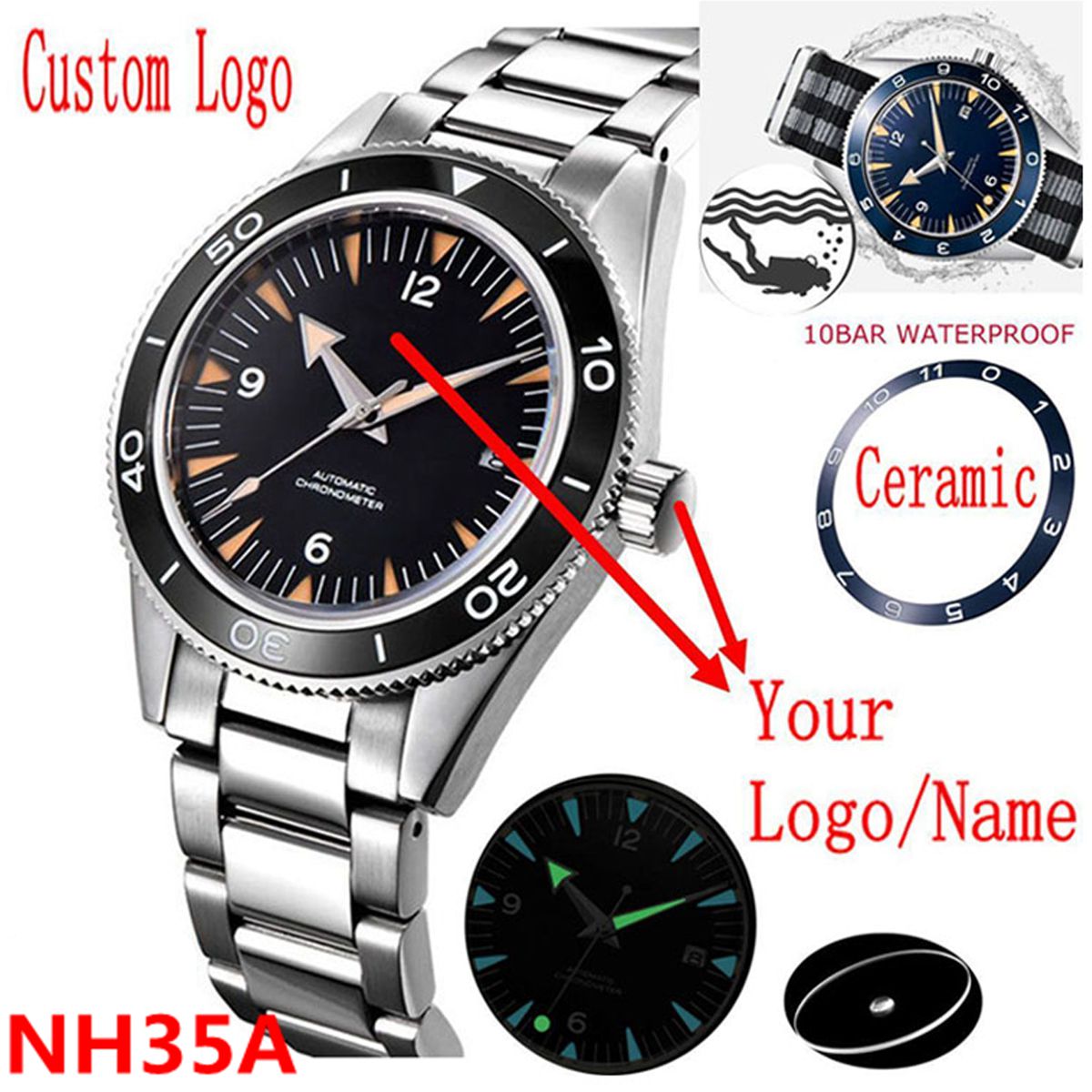 Jewelry Style Watches - Часы с механизмом NH35 с индивидуальным