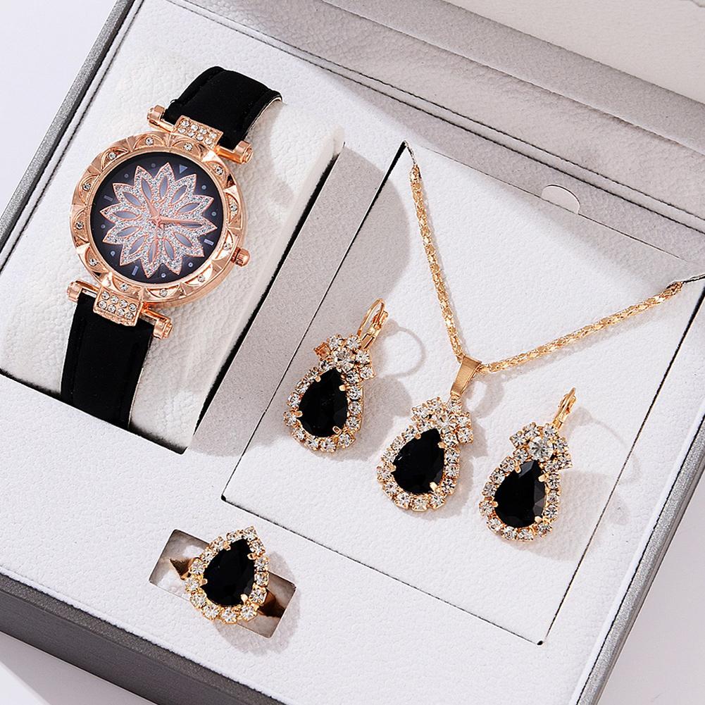 Jewelry Watches Luxury - Женские кварцевые часы, роскошный набор украшений: