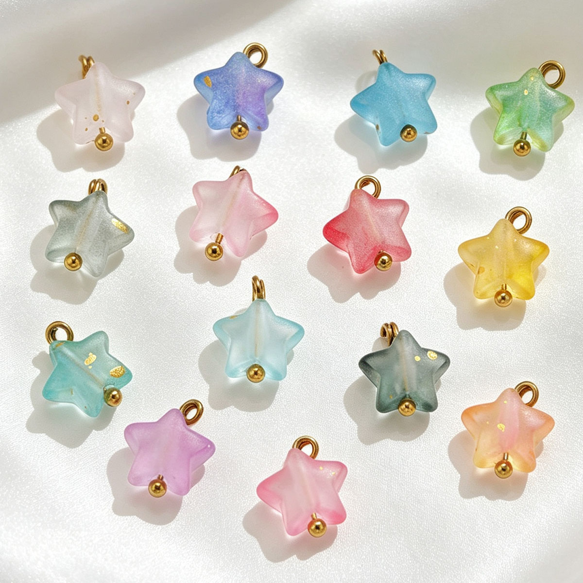 Moon Star Earrings - 12 шт. миниатюрных акриловых подвесок в