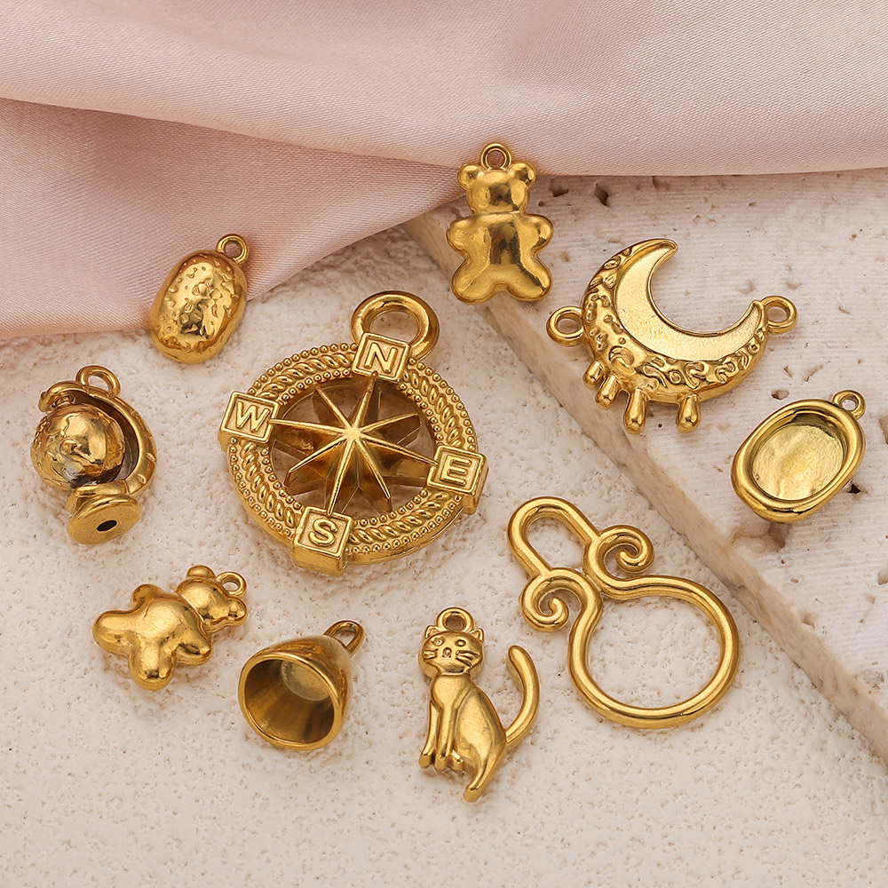 Moon Star Earrings - 5 шт., шарм-колокольчик из нержавеющей стали