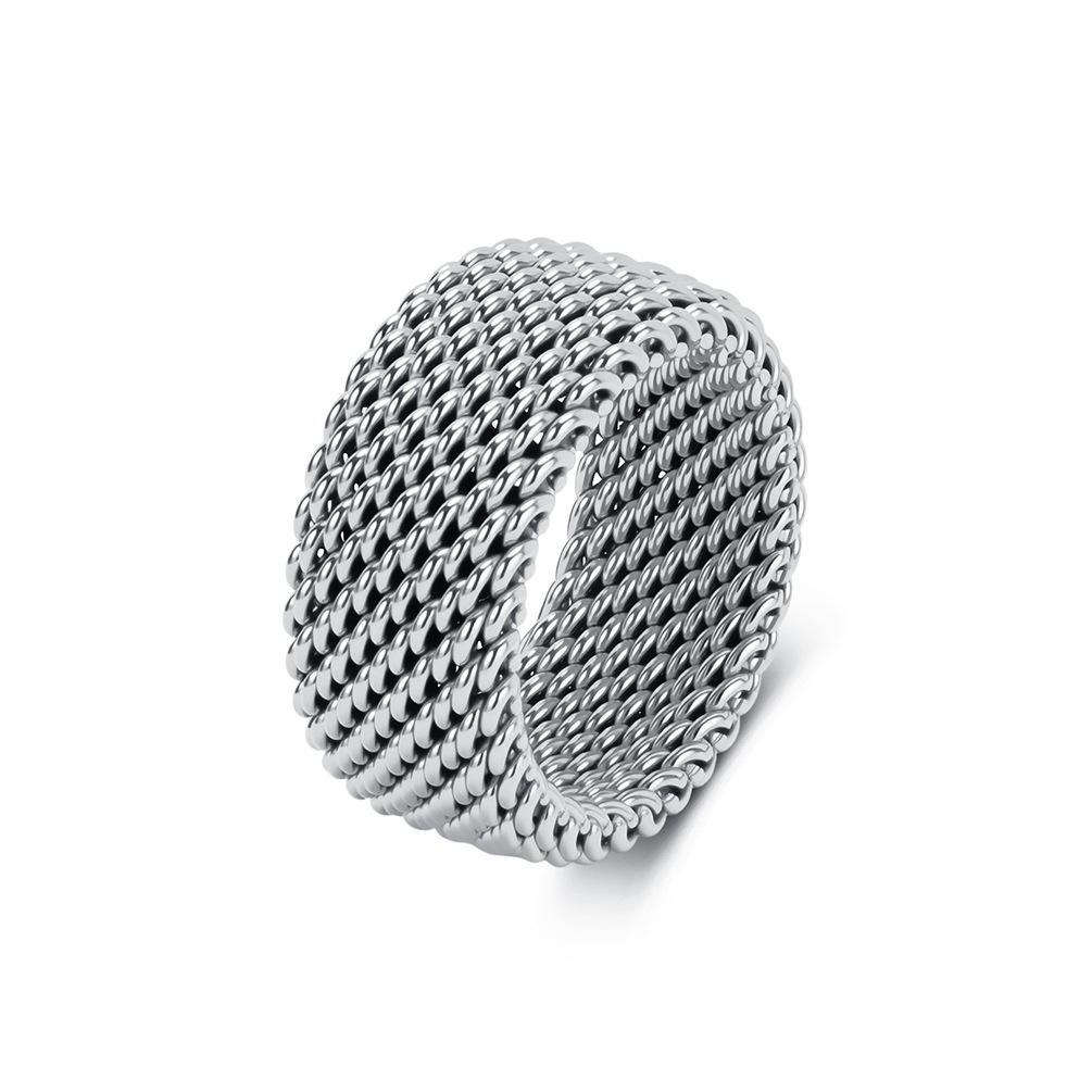 Minimalist Ring Stackable - Модные плетеные кольца из нержавеющей стали: