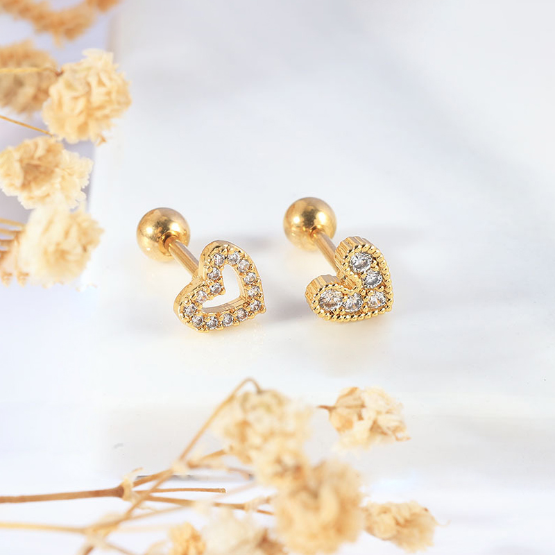 Moon Star Earrings - 1 шт., 99% чистый титан, спиральные
