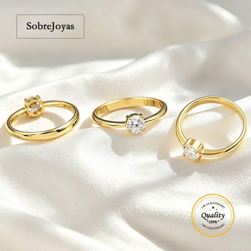 Minimalist Ring Stackable - Кольцо из позолоченного золота 14К с