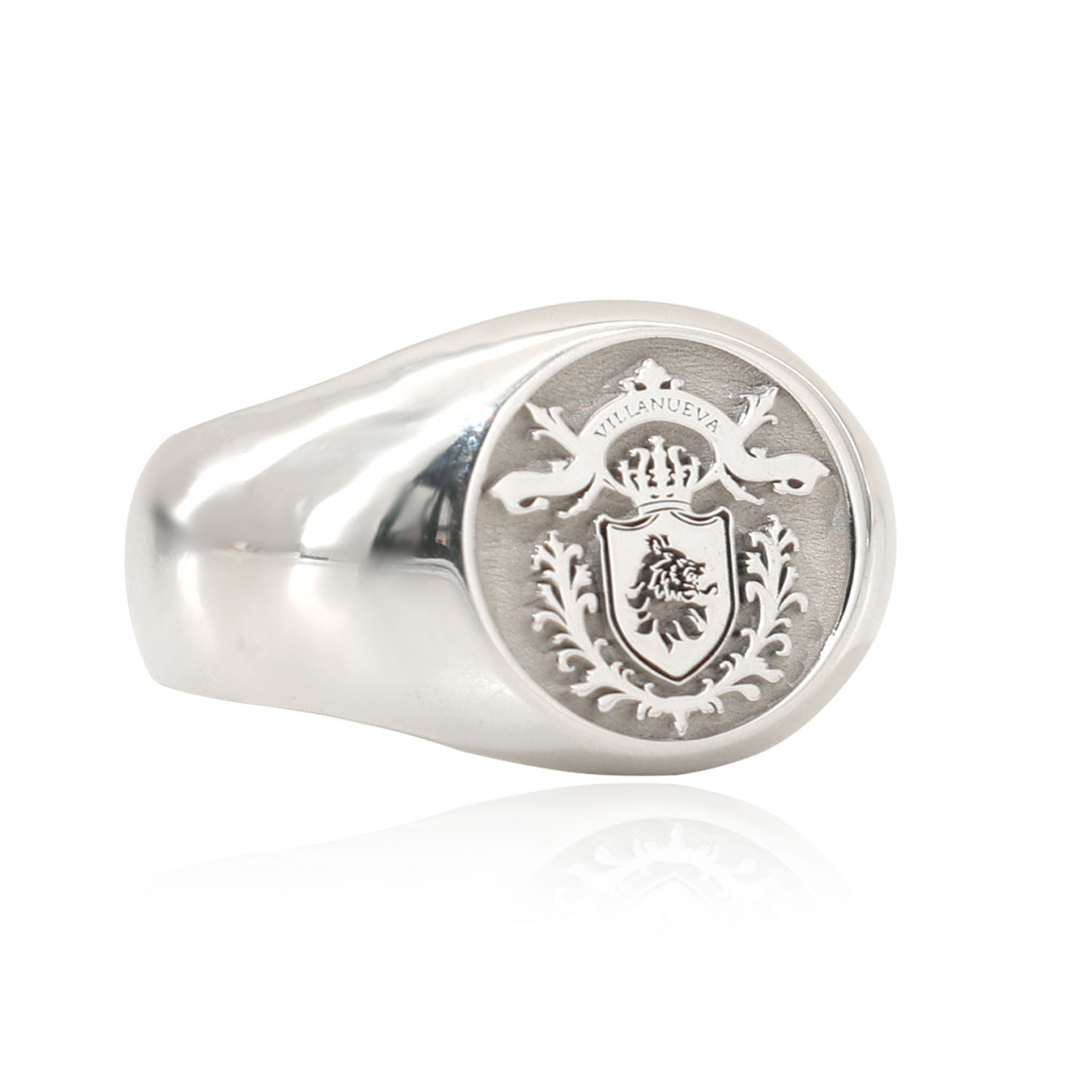 Mens Signet Ring - Мужское кольцо-печатка из цельного серебра 925