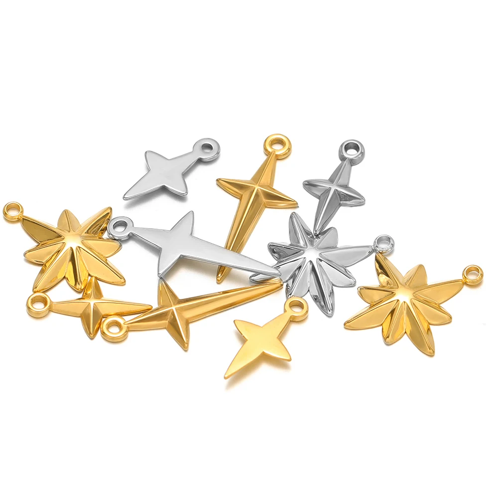 Moon Star Earrings - 5 шт., высокое качество, нержавеющая сталь,