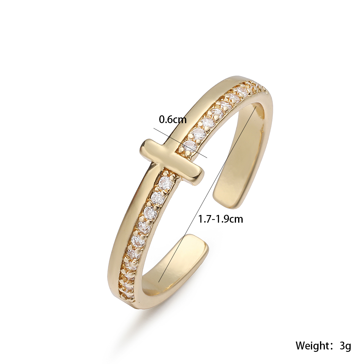 Латунное кольцо-манжета с цирк – обзор и цена Minimalist Ring Stackable