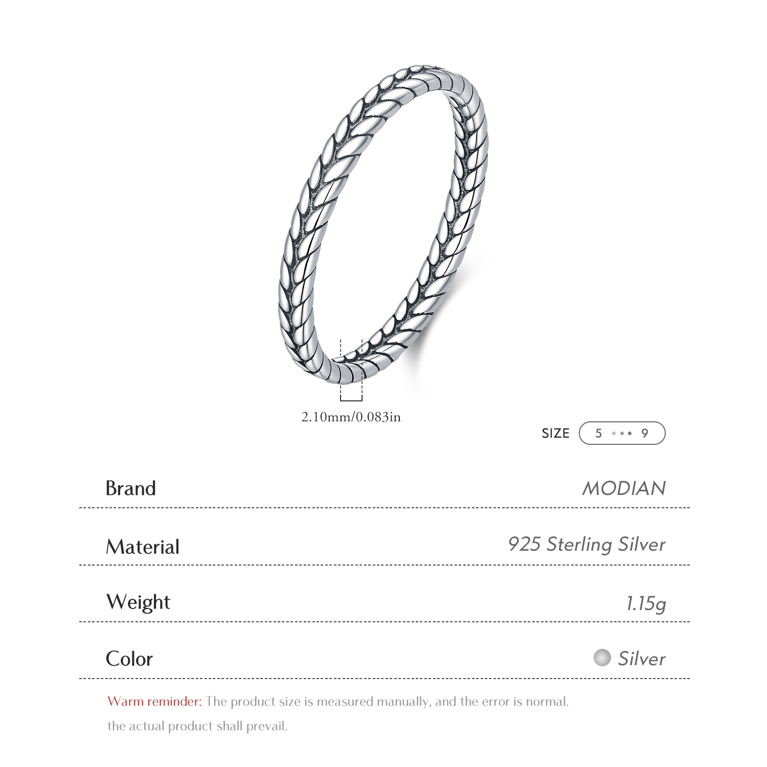 Кольца MODIAN из стерлингового – обзор и цена Minimalist Ring Stackable