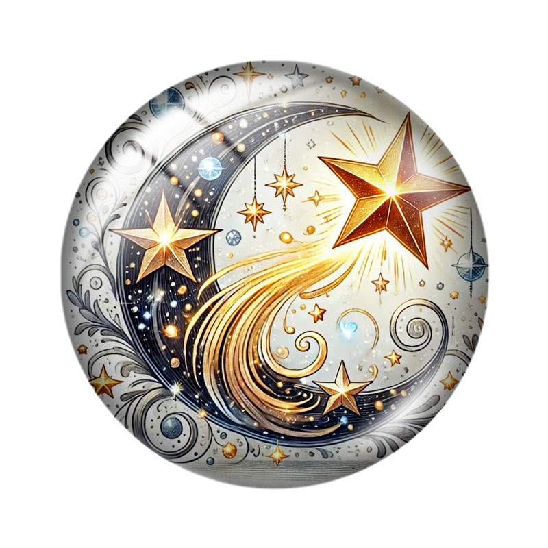 Стеклянные кабошоны Mystic Sta – обзор и цена Moon Star Earrings