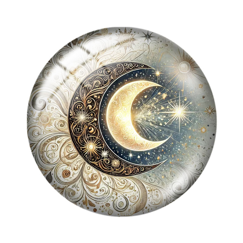 Стеклянные кабошоны Mystic Sta – обзор и цена Moon Star Earrings