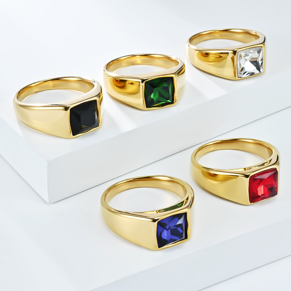 Кольцо-печатка из нержавеющей  – обзор и цена Mens Signet Ring