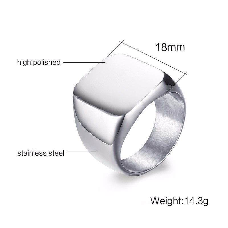 Мужское кольцо в виде знака из – обзор и цена Mens Signet Ring