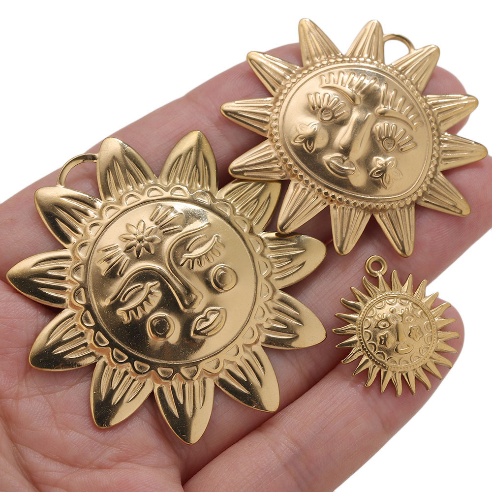 5 шт. Золотые подвески PVD из  – обзор и цена Moon Star Earrings