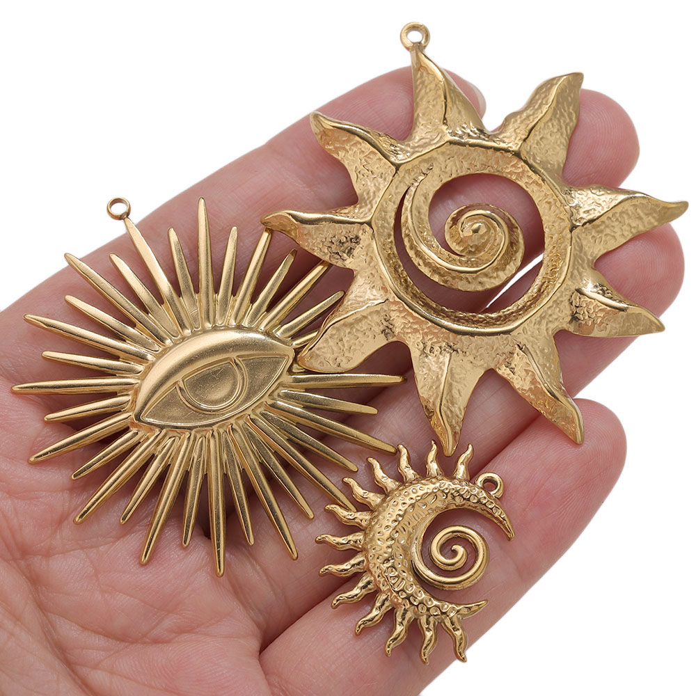 5 шт. Золотые подвески PVD из  – обзор и цена Moon Star Earrings