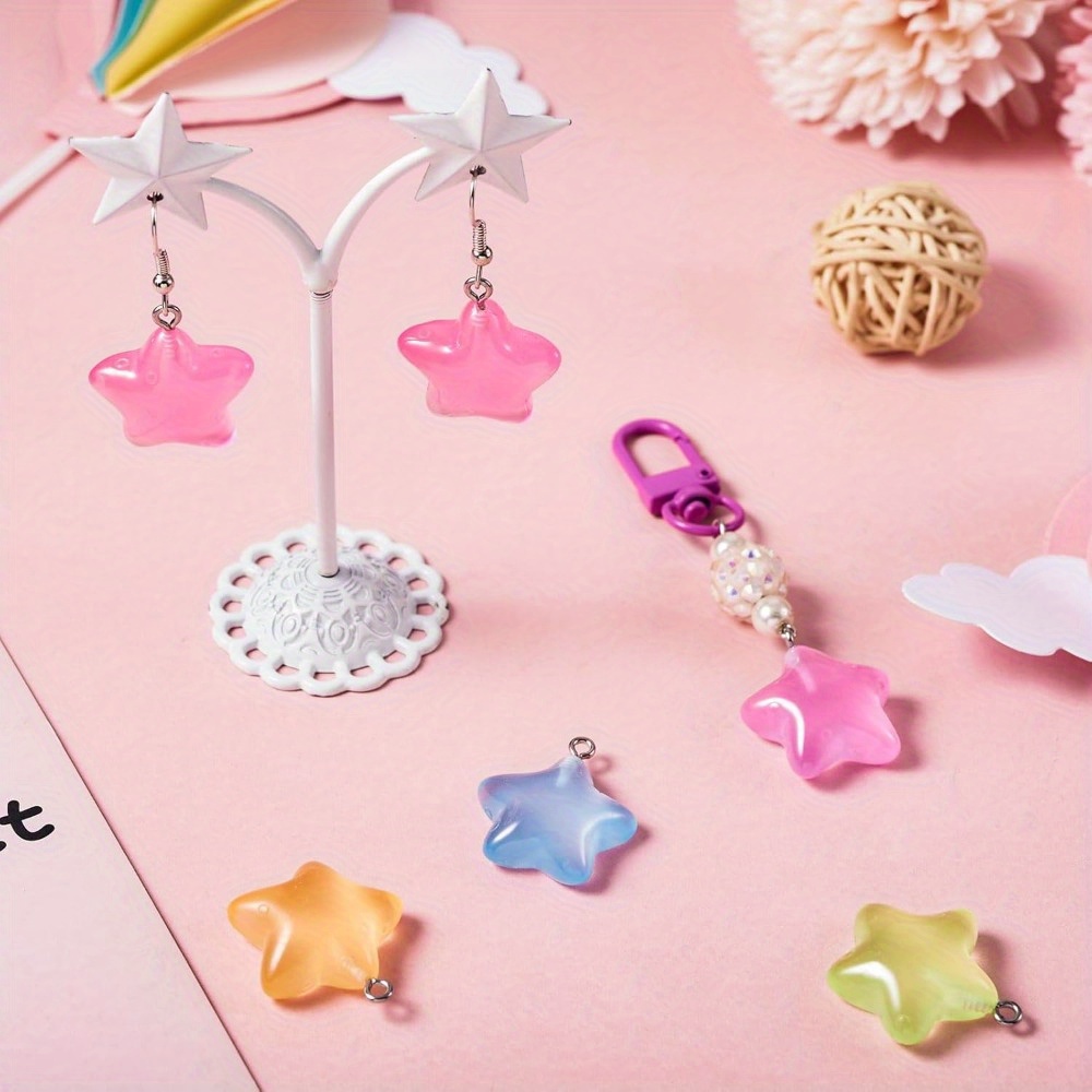 6/24/40 шт. разноцветный светя – обзор и цена Moon Star Earrings