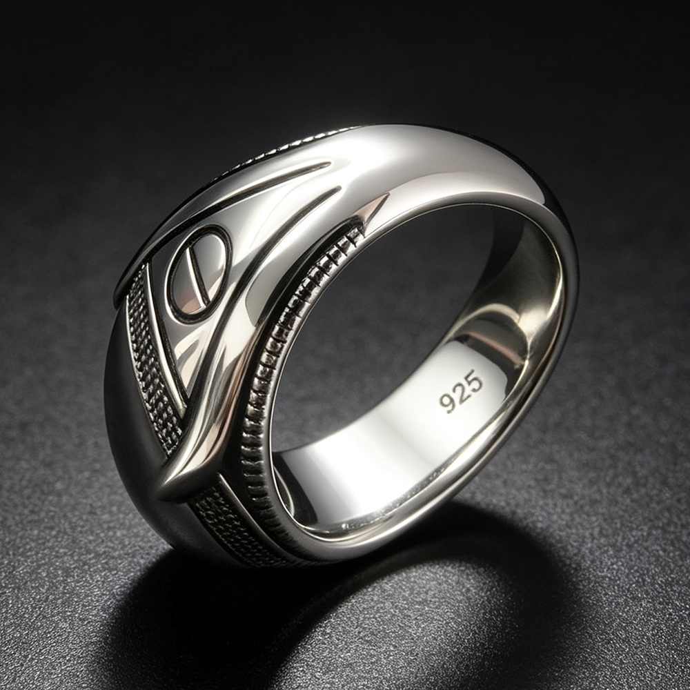 Кольцо-печатка из стерлинговог – обзор и цена Mens Signet Ring