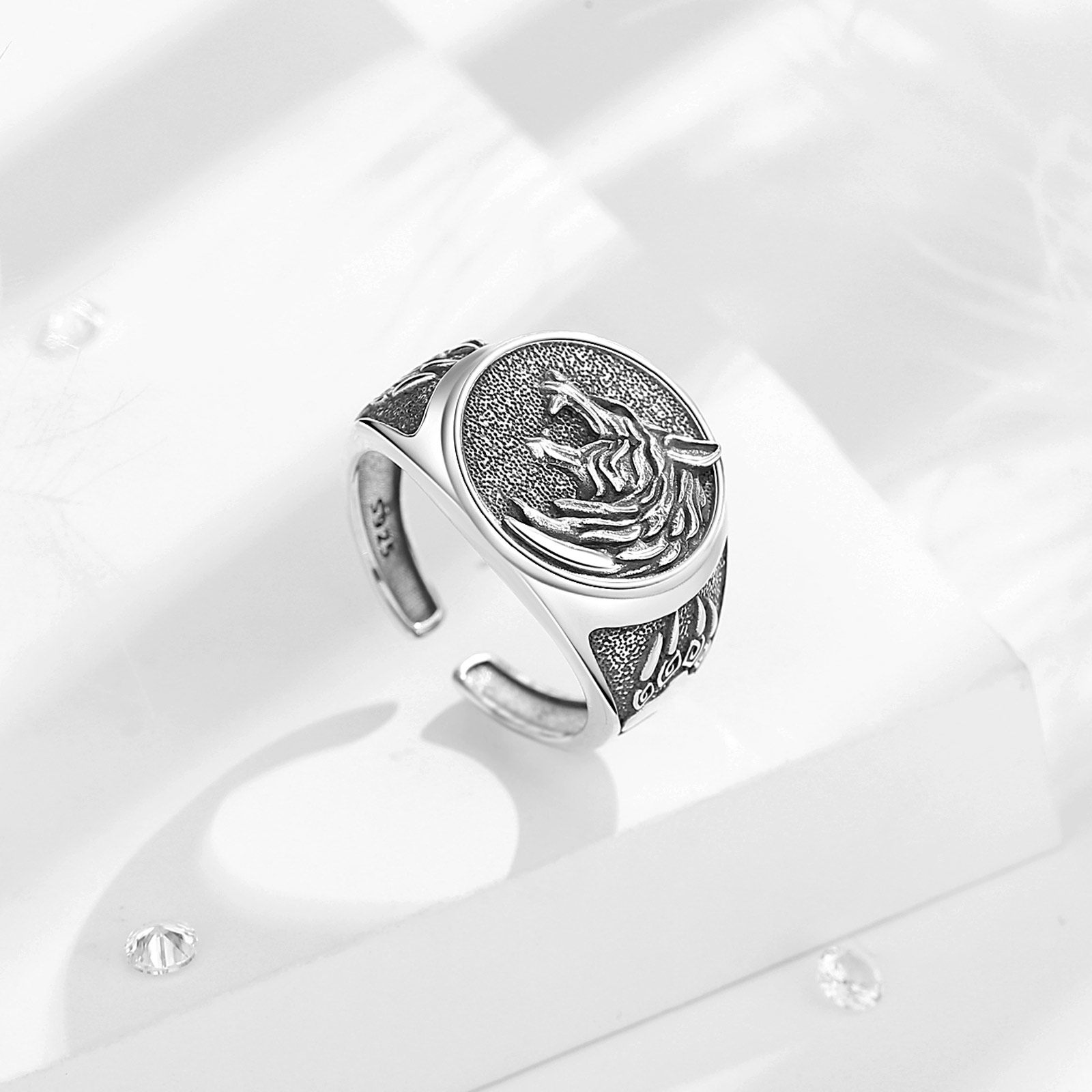 Eudora 925 пробы серебристое р – обзор и цена Mens Signet Ring