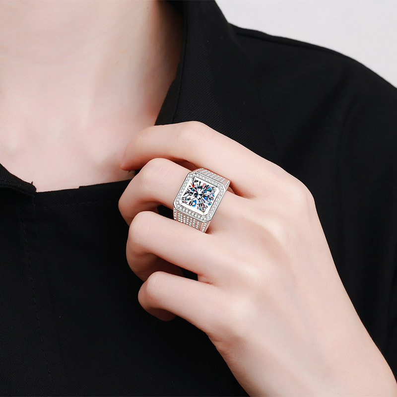Кольцо-сигнет с квадратным муа – обзор и цена Mens Signet Ring