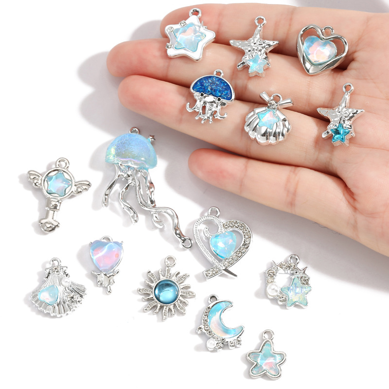 10 шт. серебряных подвесок из  – обзор и цена Moon Star Earrings
