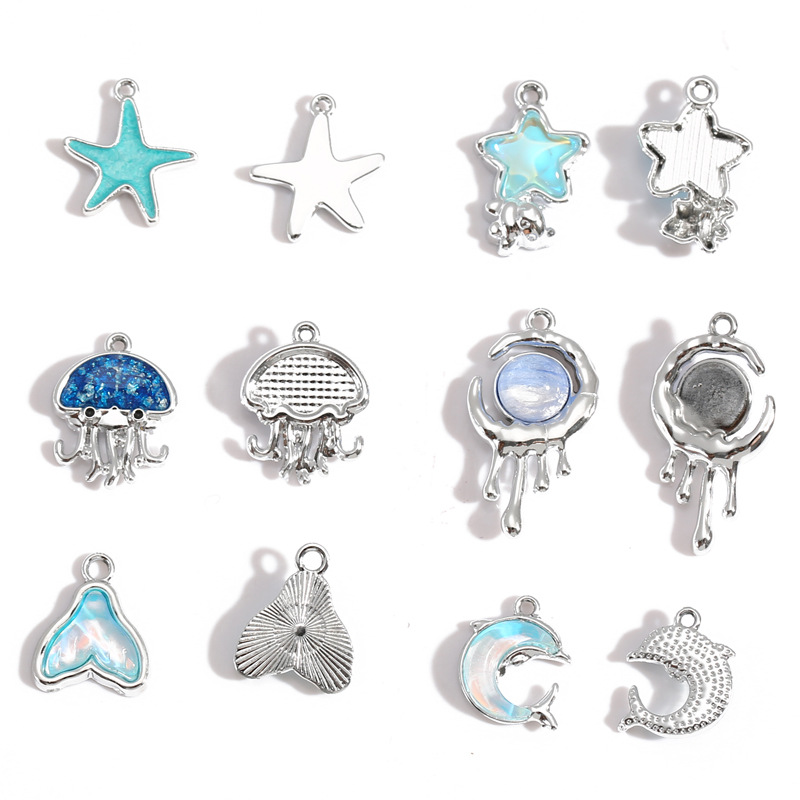 10 шт. серебряных подвесок из  – обзор и цена Moon Star Earrings