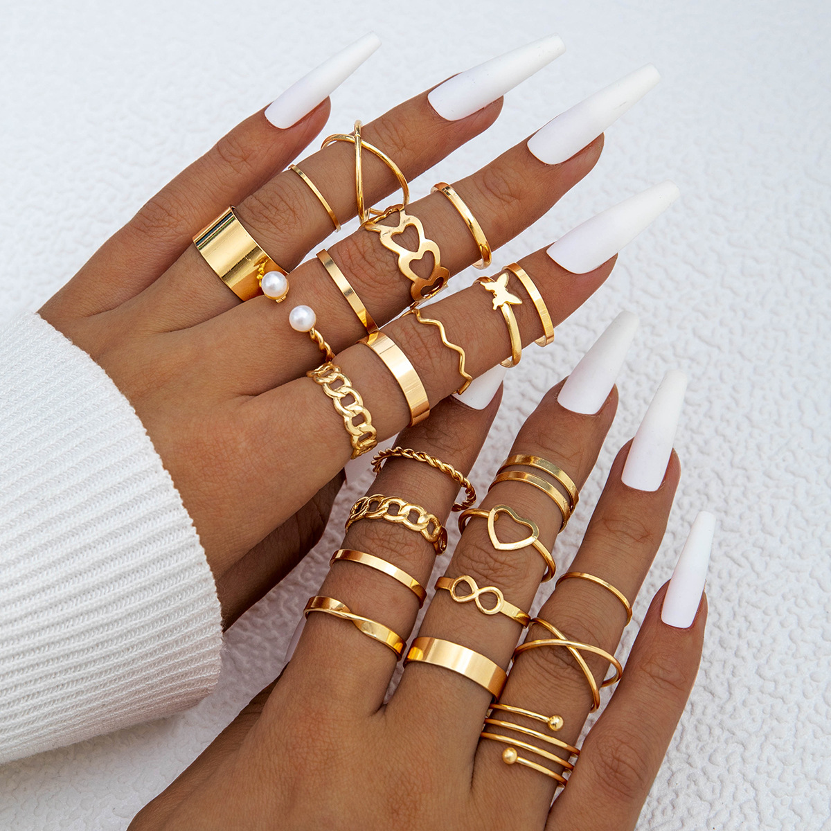 Фигурка бабочки, 8 комплектов  – обзор и цена Minimalist Ring Stackable