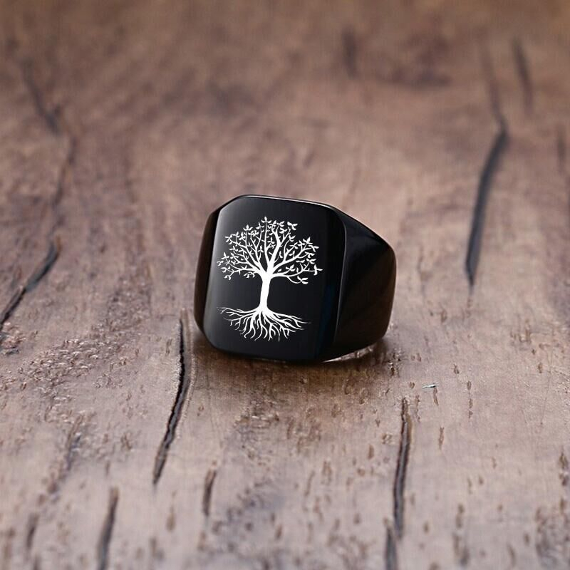 Мужское кольцо-печатка Vnox в  – обзор и цена Mens Signet Ring