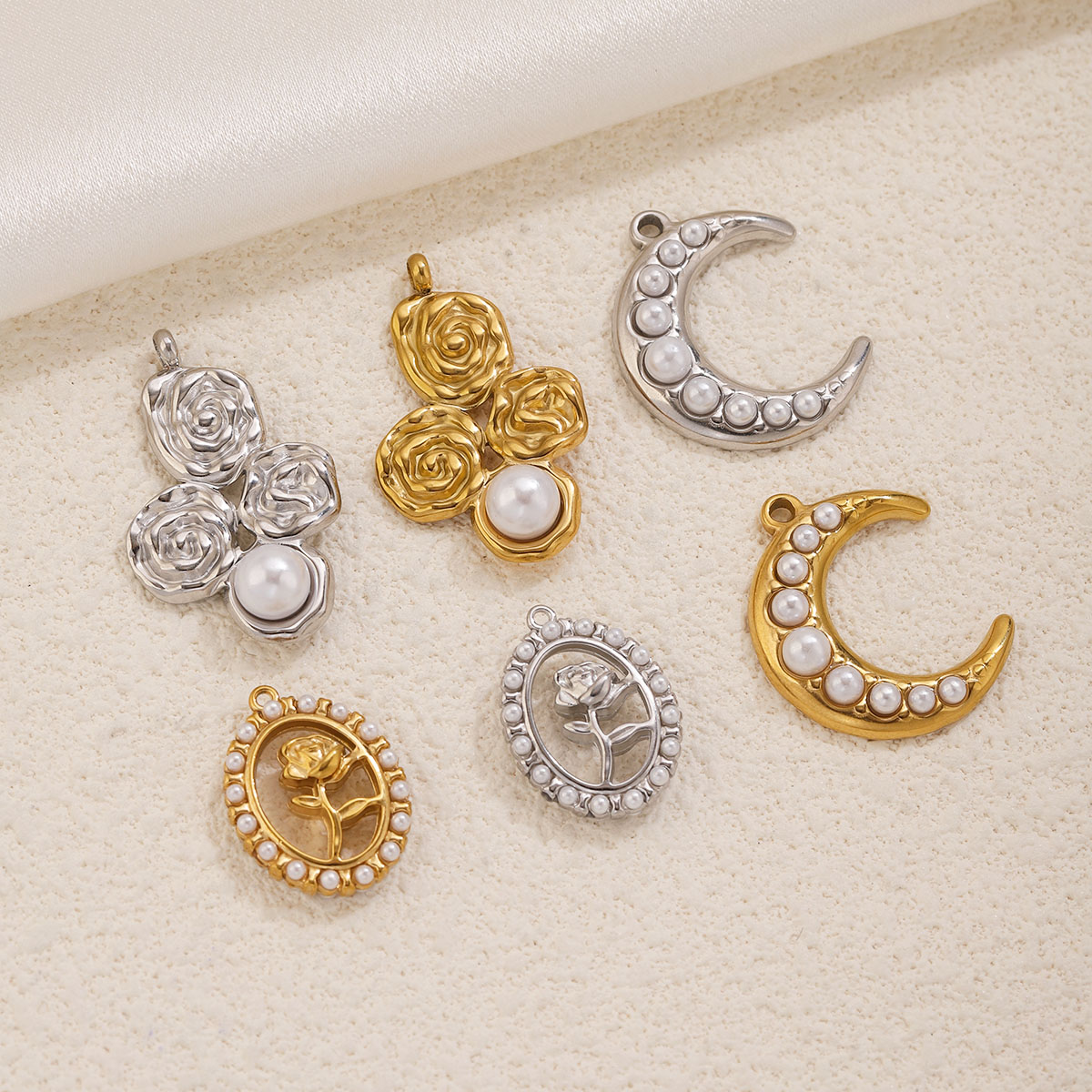 5 шт. подвесок-шармов из нержа – обзор и цена Moon Star Earrings