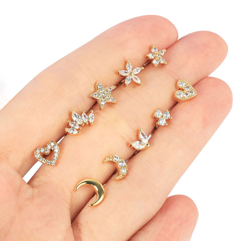 1 шт., 99% чистый титан, спира – обзор и цена Moon Star Earrings