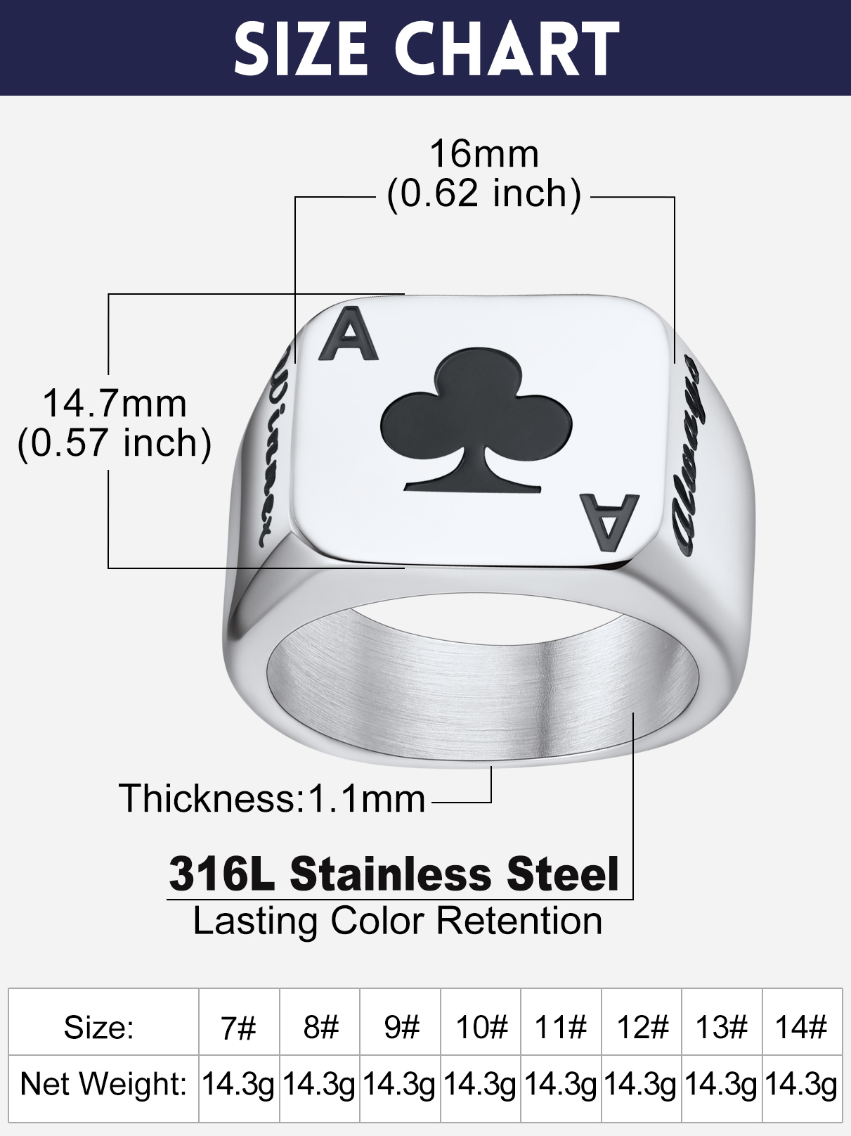 U7 индивидуальные квадратные п – обзор и цена Mens Signet Ring