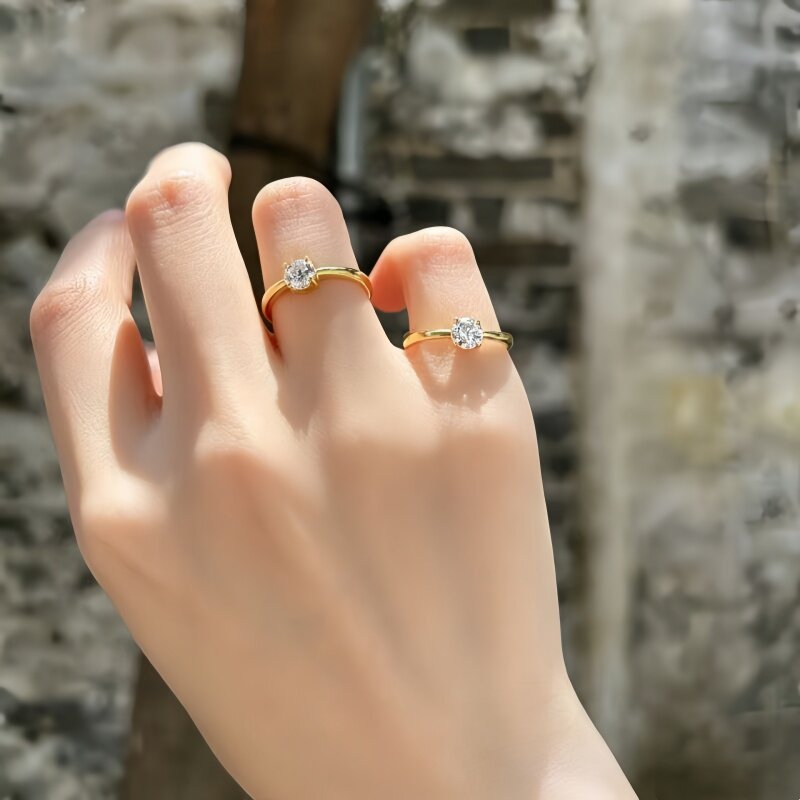 Кольцо из позолоченного золота – обзор и цена Minimalist Ring Stackable