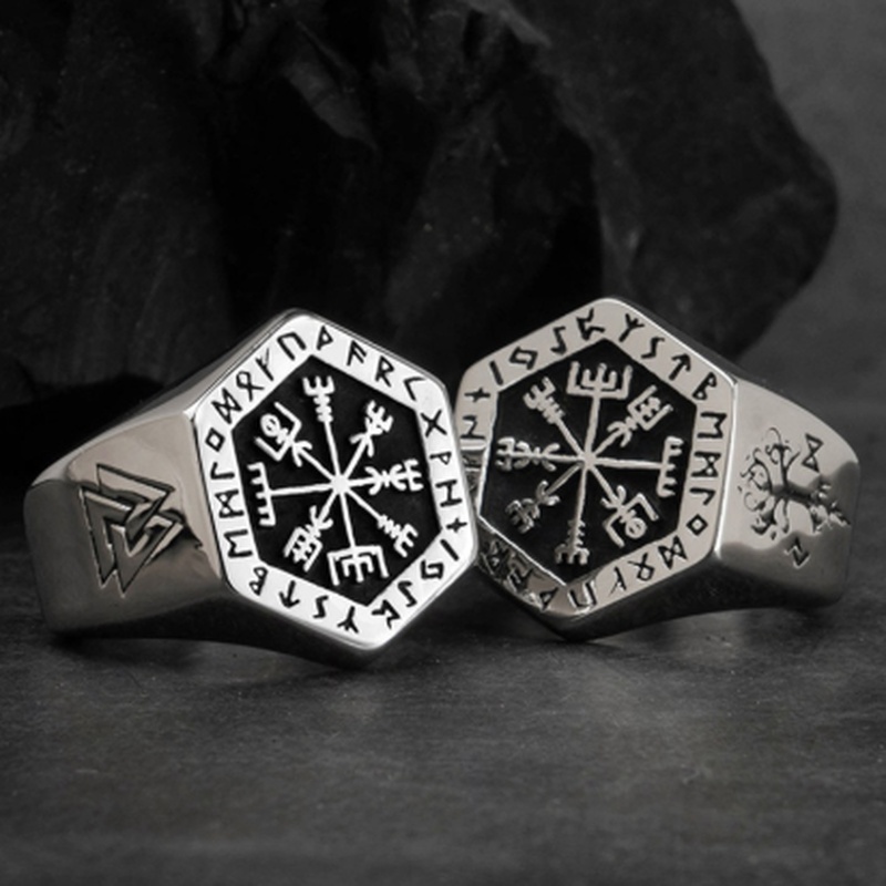 Винтажные кольца с рунами вики – обзор и цена Mens Signet Ring